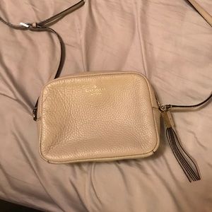 Grey Kate Spade Tassel Crossbody